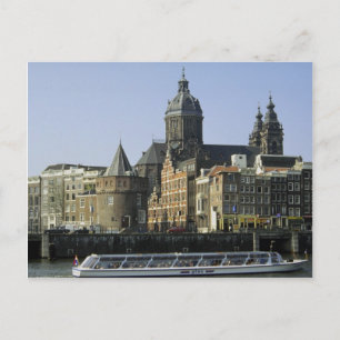 Carte Postale St Nicolaaskerk et la Tour des Larmes, Amsterdam