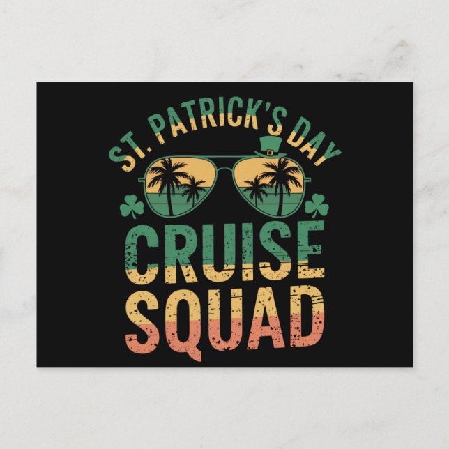 Carte Postale St Patrick's Day Cruise Squad Amusant Famille Matc (Devant)