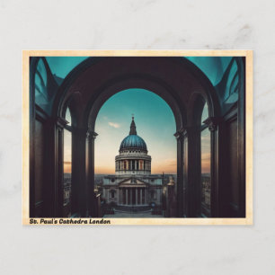 Carte Postale St. Paul's Cathedra London Vintage voyage