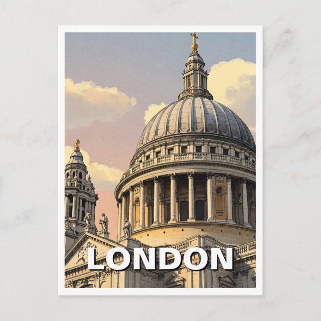 Carte Postale St Paul's Cathedral London Royaume-Uni Travel (Devant)