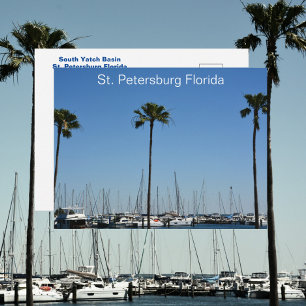 Carte Postale St Petersburg Floride Bassin de Yatch Photographie