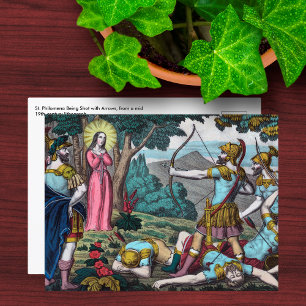 Carte Postale St Philomena prise avec des flèches