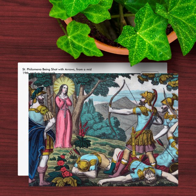 Carte Postale St Philomena prise avec des flèches (Créateur téléchargé)