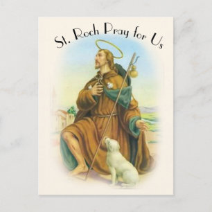 Carte Postale St. Roch Rocco saint patron italien des chiens