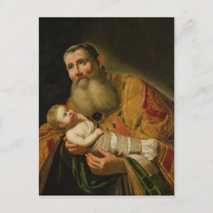Carte Postale St. Simeon présenter le Christ enfant