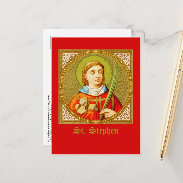 Carte Postale St. Stephen (SNV 26) (Image Carré) verticale (Devant/Arrière en situation)