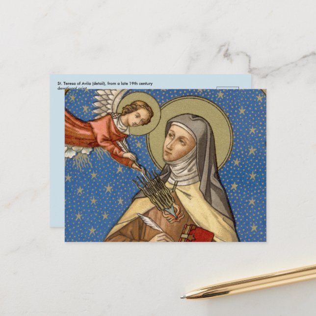Carte postale St. Teresa d'Avila (SAU 28) (Devant/Arrière en situation)