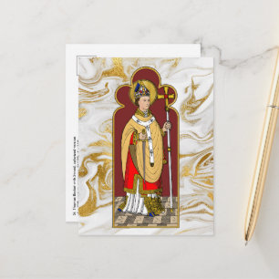 Carte Postale St. Thomas Becket avec épée (M 033; Colorisé)