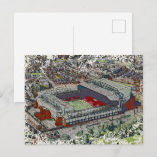 Carte Postale Stade d'Anfield Liverpool - Aquarelle Artistique