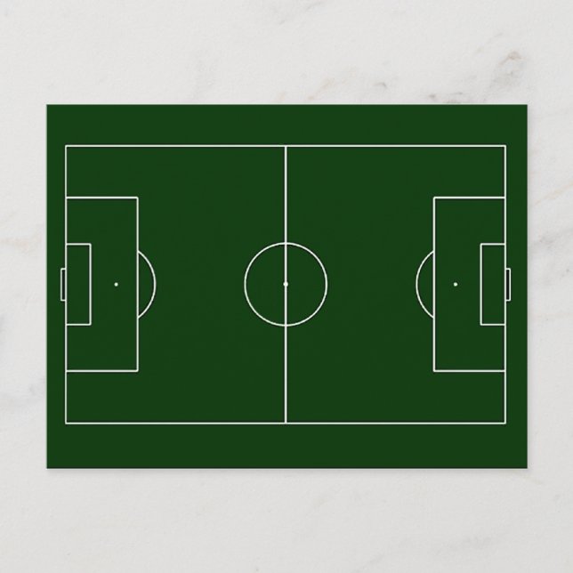 Carte Postale stade de football vert (Devant)