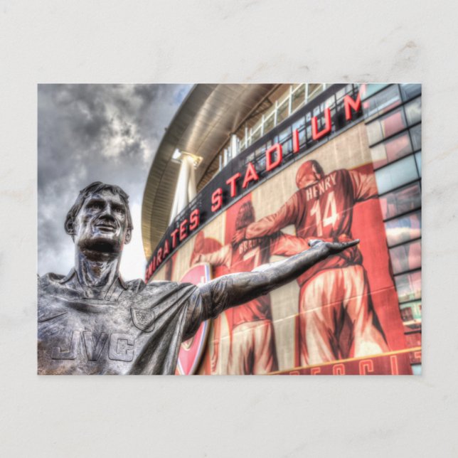 Carte Postale Stade Tony Adams Statue Emirates (Devant)