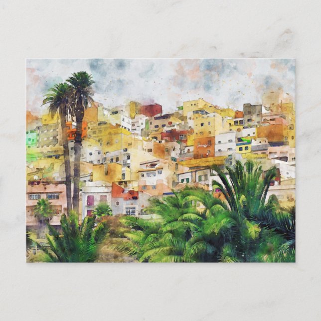 Carte Postale Stadtansicht von Las Palmas de Gran Canaria. (Devant)
