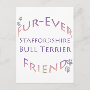 Carte Postale Staffordshire Bull Terrier Furever Friend