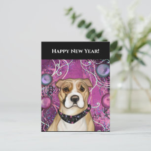 CARTE POSTALE STAFFORDSHIRE TERRIER AMÉRICAIN