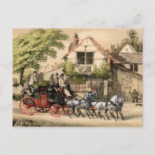 Carte Postale Stagecoach victorien du XIXe siècle