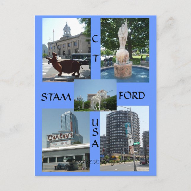 Carte postale Stamford Ct Downtown Centre (Devant)