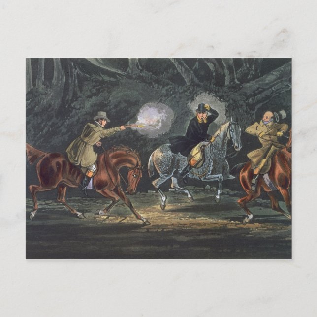Carte Postale Stand and Deliver, aquatiné par E. Duncan (Devant)