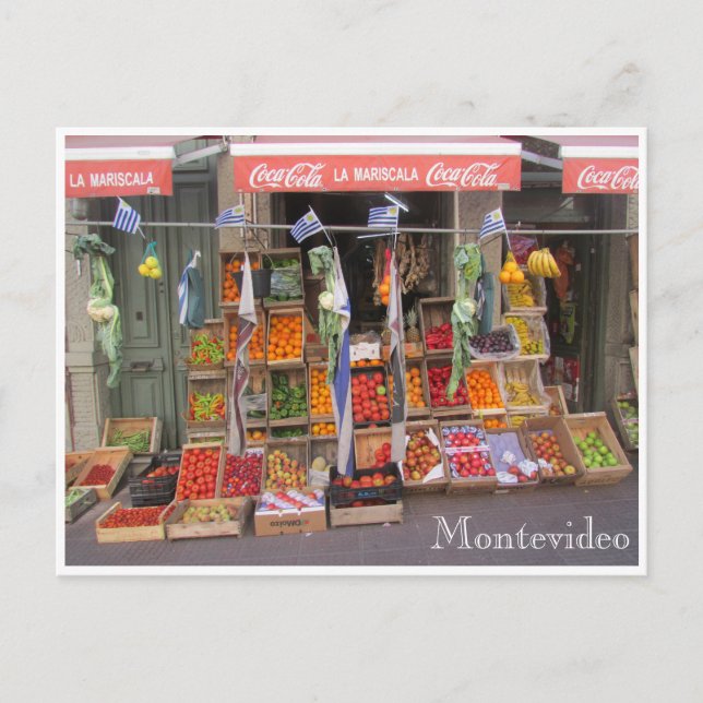 Carte Postale stand de fruits montevideo (Devant)