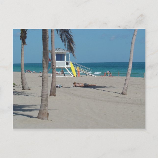 Carte Postale Stand De Garde-Vent Ft Lauderdale Beach (Devant)