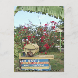 Carte Postale Stand de poulet Jerk à Negril, Jamaïque 2011