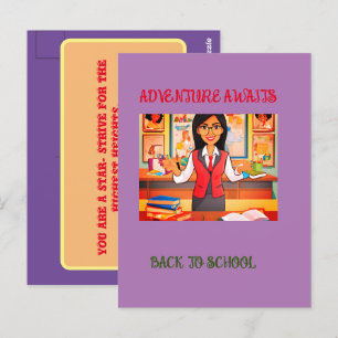 Carte postale standard Black to School