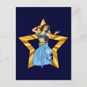 Carte Postale Star Belly Dancing Girl