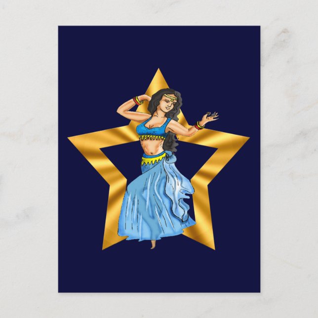 Carte Postale Star Belly Dancing Girl (Devant)
