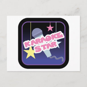 Carte Postale star du karaoké