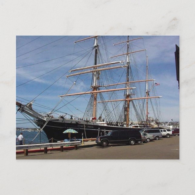 Carte Postale Star Of India Au Musée Maritime De San Diego (Devant)