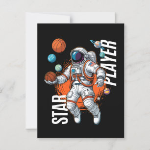 Carte Postale Star Player - Vibes de basketball spatial