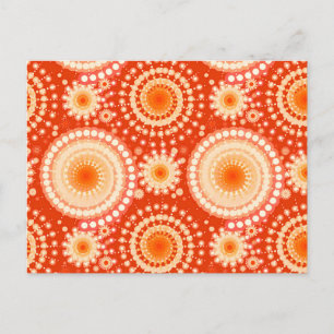 Carte Postale Starburds et pingwheel, mandarin orange