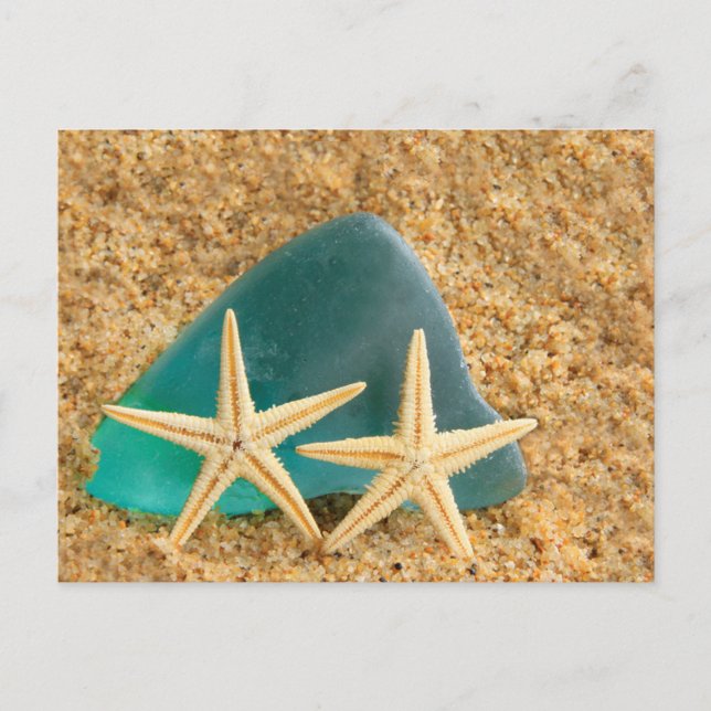 Carte Postale Starfish Et Sea Glass (Devant)