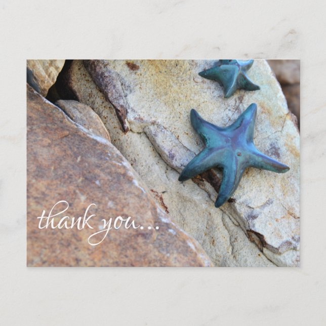 Carte Postale Starfish sur Rocky Arrière - plan Beach Merci (Devant)