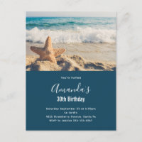 Starfish sur une plage de sable Photo Anniversaire