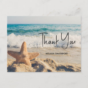 Carte Postale Starfish sur une plage de sable Photographie Merci