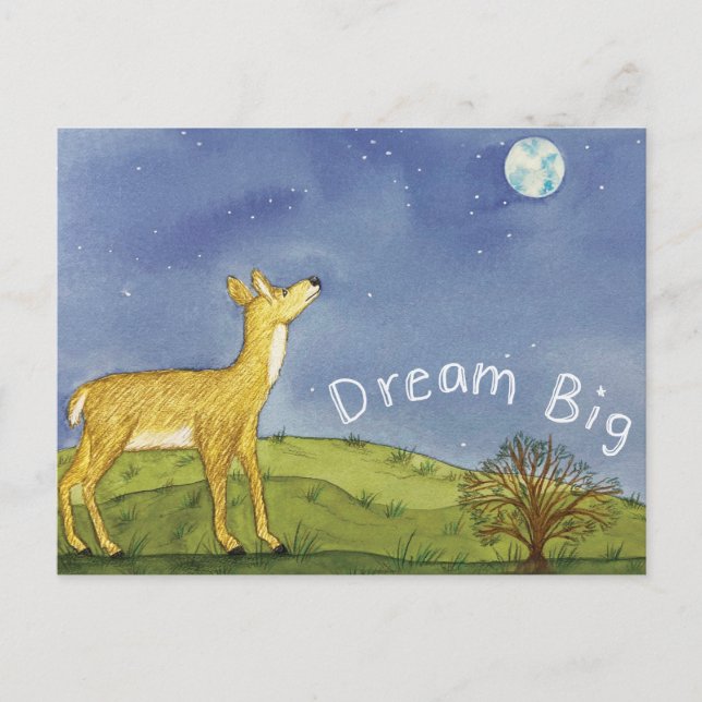 Carte Postale Stargazing Deer Postcard (Devant)