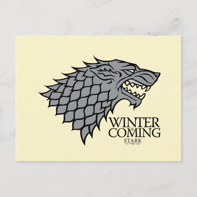 Carte Postale Stark Sigil - L'Hiver Arrive (Devant)