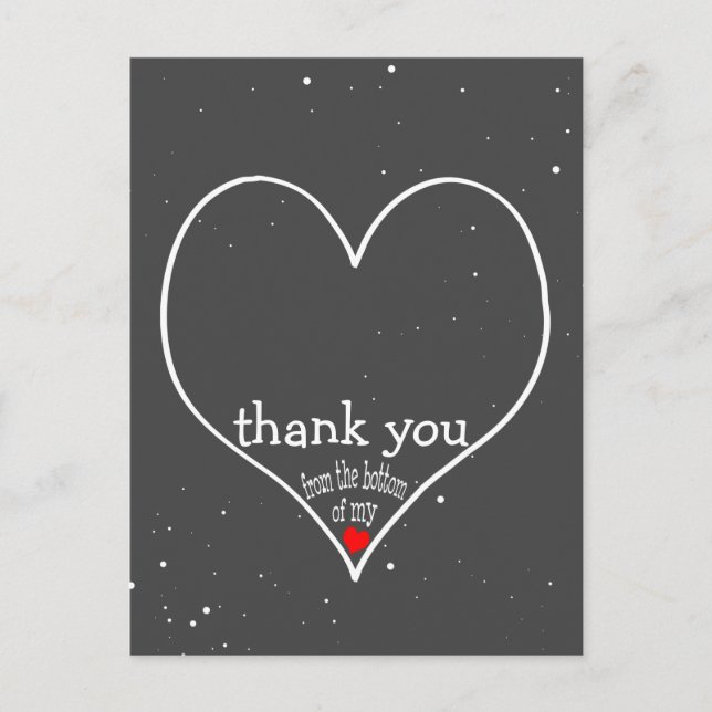 Carte Postale Starry Merci du fond de mon coeur (Devant)