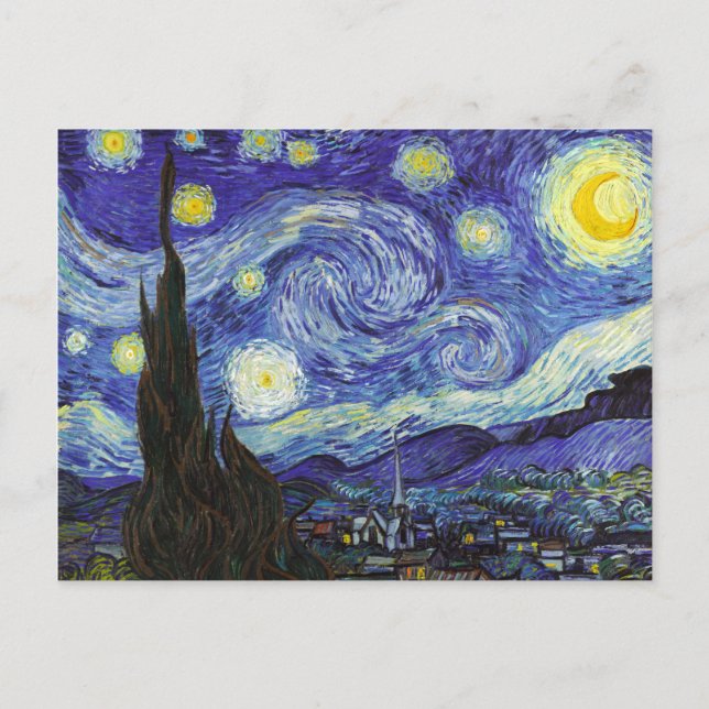 Carte Postale Starry Night Van Gogh Art (Devant)