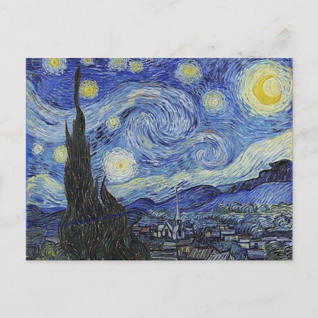 Carte Postale Starry Night, Vincent Van Gogh (Devant)