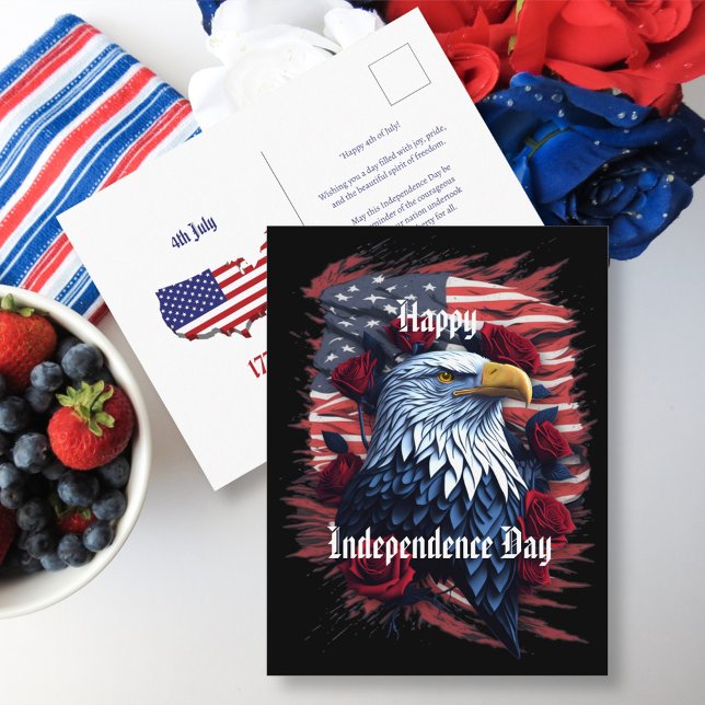 Carte Postale Stars Stripes 4 juillet Fête de l'Indépendance Sal (Créateur téléchargé)