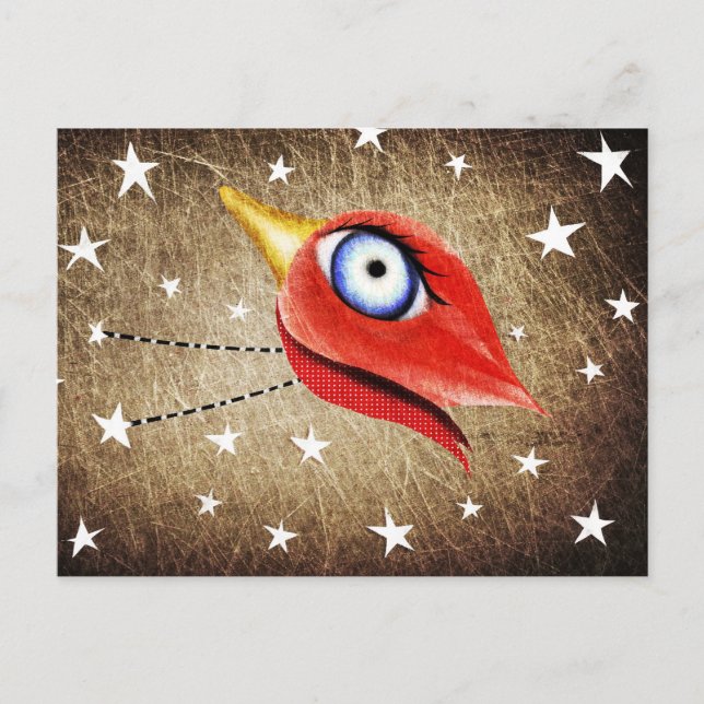Carte Postale Stars Winter Bird (Devant)