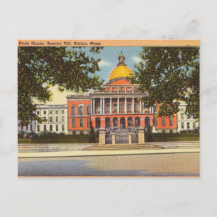 Carte Postale State House, Beacon Hill, Boston, Massachusetts