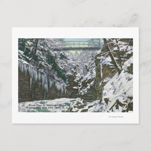 Carte Postale State Park Gorge Suspension Bridge View in (Devant)