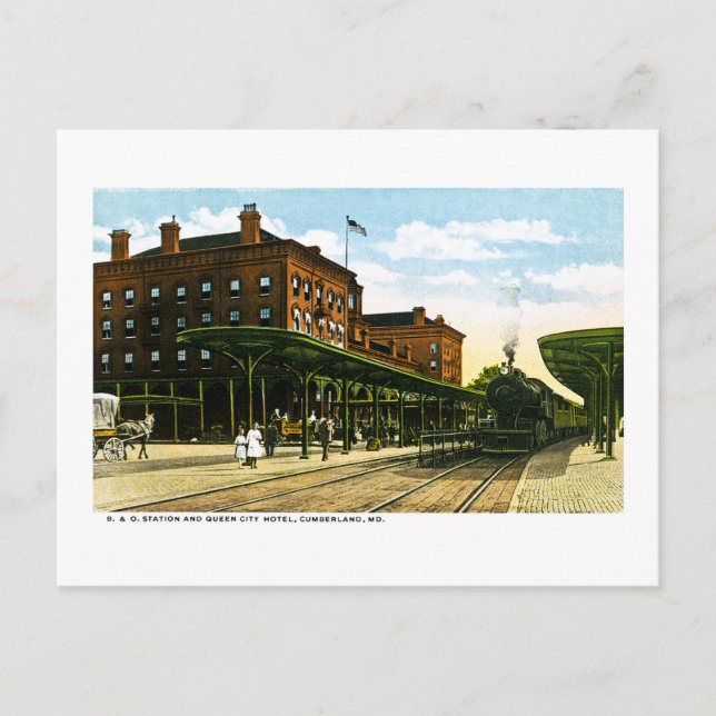 Carte Postale Station B&O, Cumberland, Maryland (Devant)