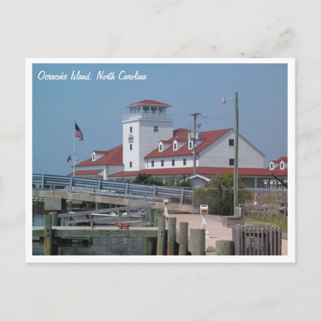 Carte Postale Station de la Garde côtière Ocracoke Island NC (Devant)