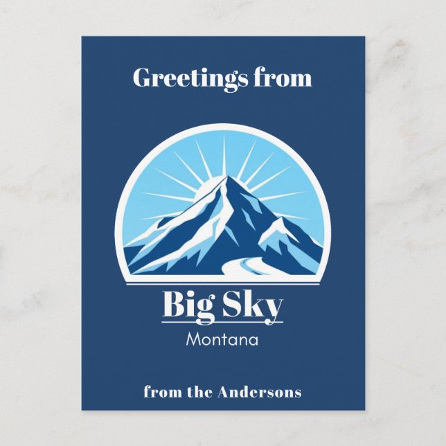 Carte Postale Station de ski Big Sky Montana (Devant)