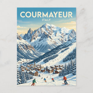 Carte Postale Station de ski de Courmayeur Italie