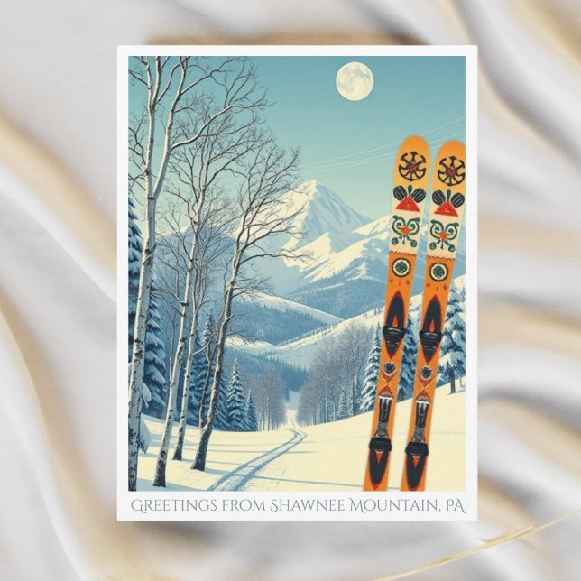 Carte Postale Station de ski de Shawnee Mountain Pennsylvanie Ca (Créateur téléchargé)