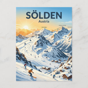 Carte Postale Station de ski de Sölden Autriche